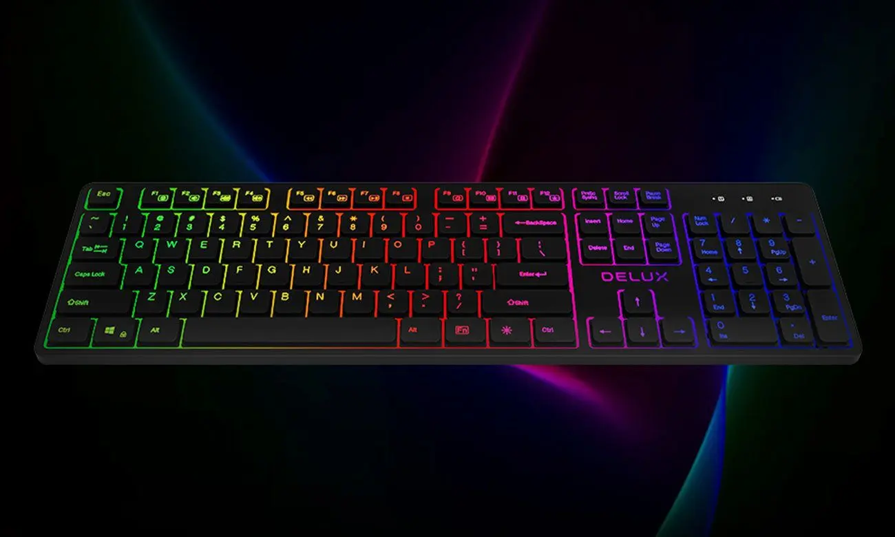 Беспроводная клавиатура Delux SK800GL (Black) - 3