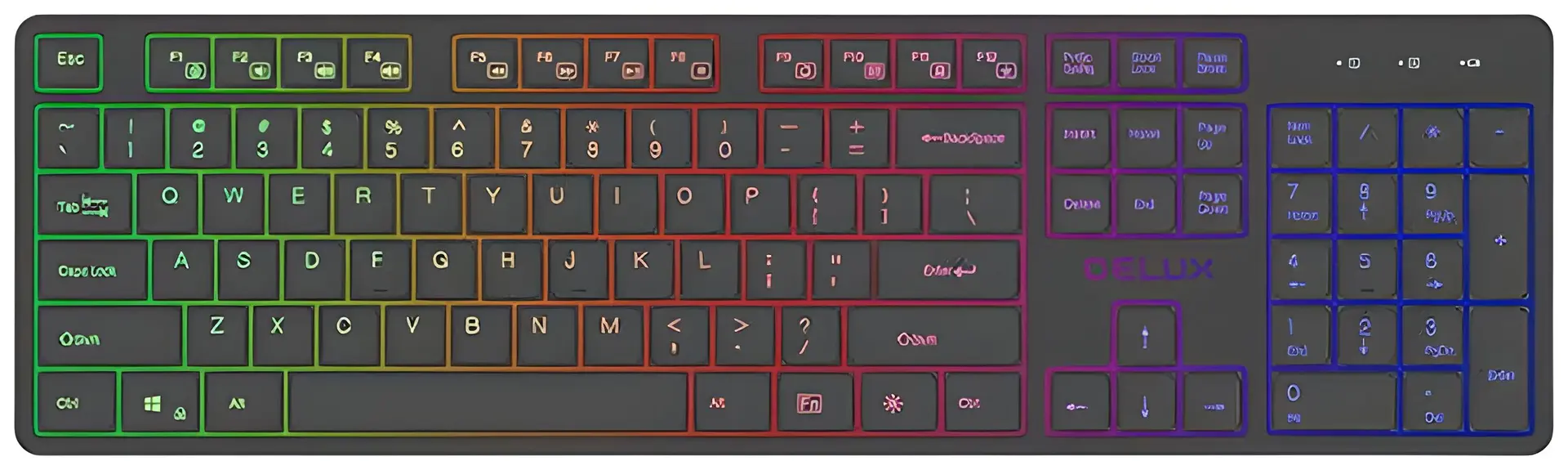 Беспроводная клавиатура Delux SK800GL (Black)