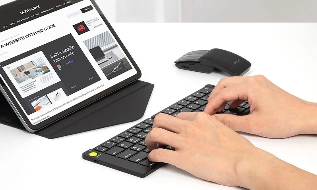 Set tastatura + mouse fara fir Delux KF10 + MF10PR (Black) - 4