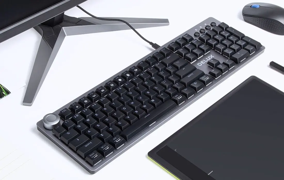 Tastatura Delux K100US Designer (Gray/Black) - 6