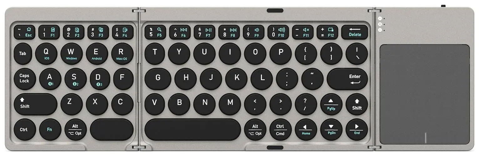Tastatura fara fir Dux Ducis OK Flip Series Tri-fold Touch (Grey)