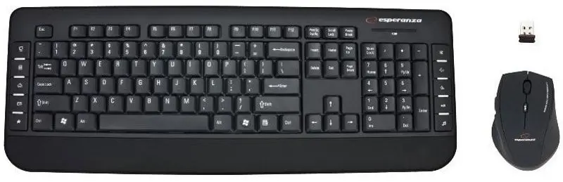 Set tastatura + mouse fara fir Esperanza Aspen EK120 (Black)