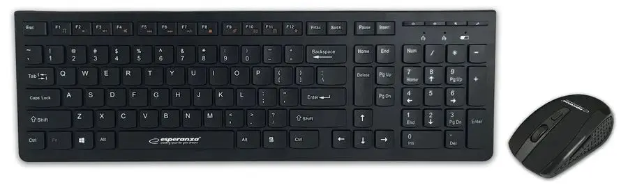 Set tastatura + mouse fara fir Esperanza EK136 (Black)