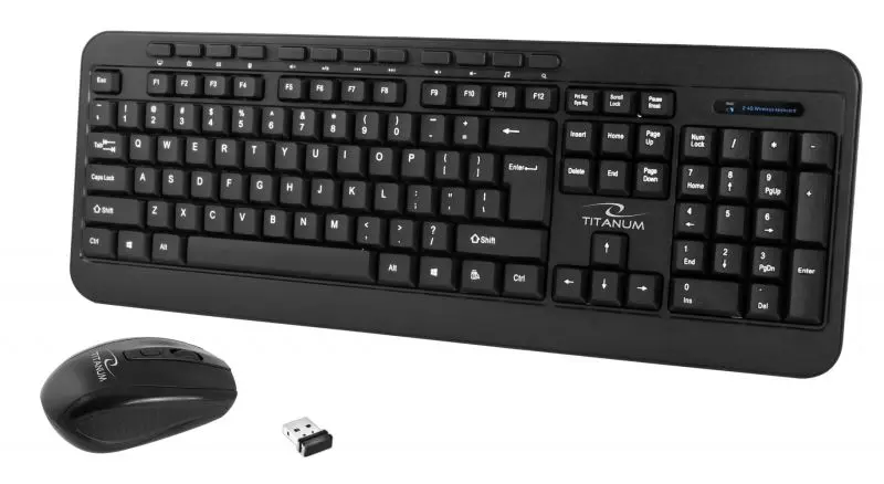 Set tastatura + mouse fara fir Esperanza Titanum Akron TK109 (Black)
