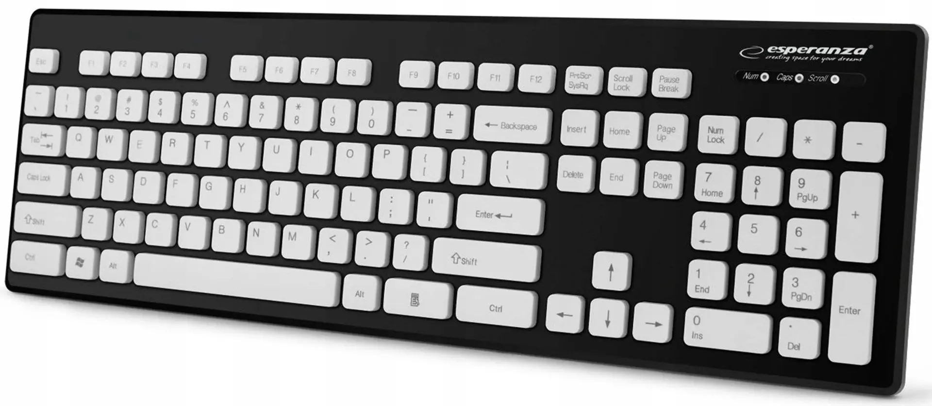 Tastatura Esperanza Singapore EK130K (Black/White)