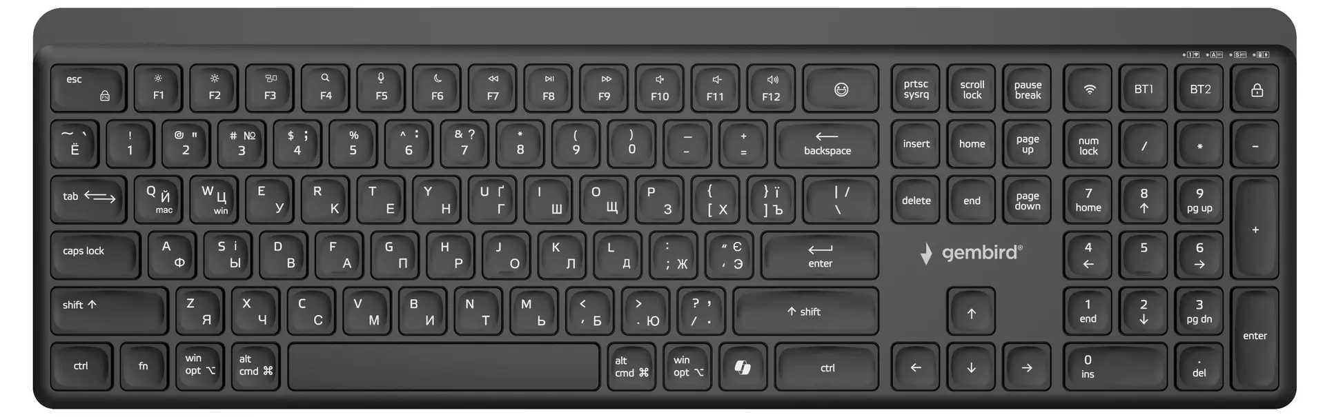 Беспроводная клавиатура Gembird KB-WPS-03-CYRL (Black)