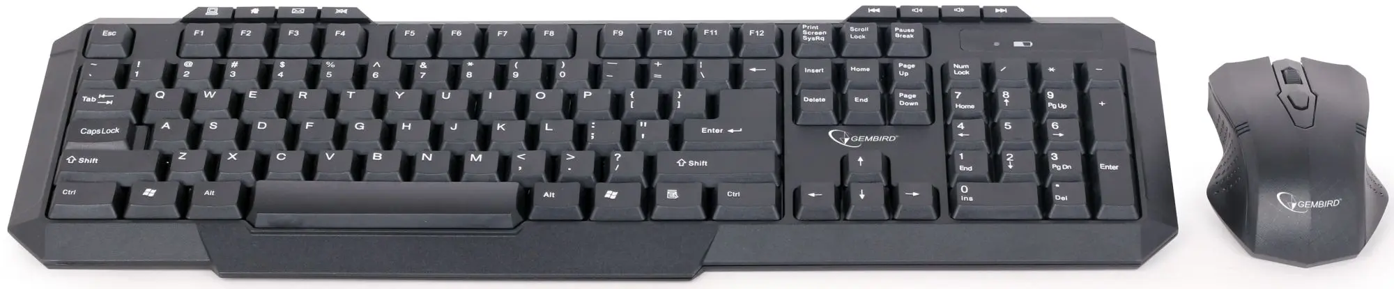 Беспроводной комплект клавиатура + мышь Gembird KBS-WM-02 (Black) - 2