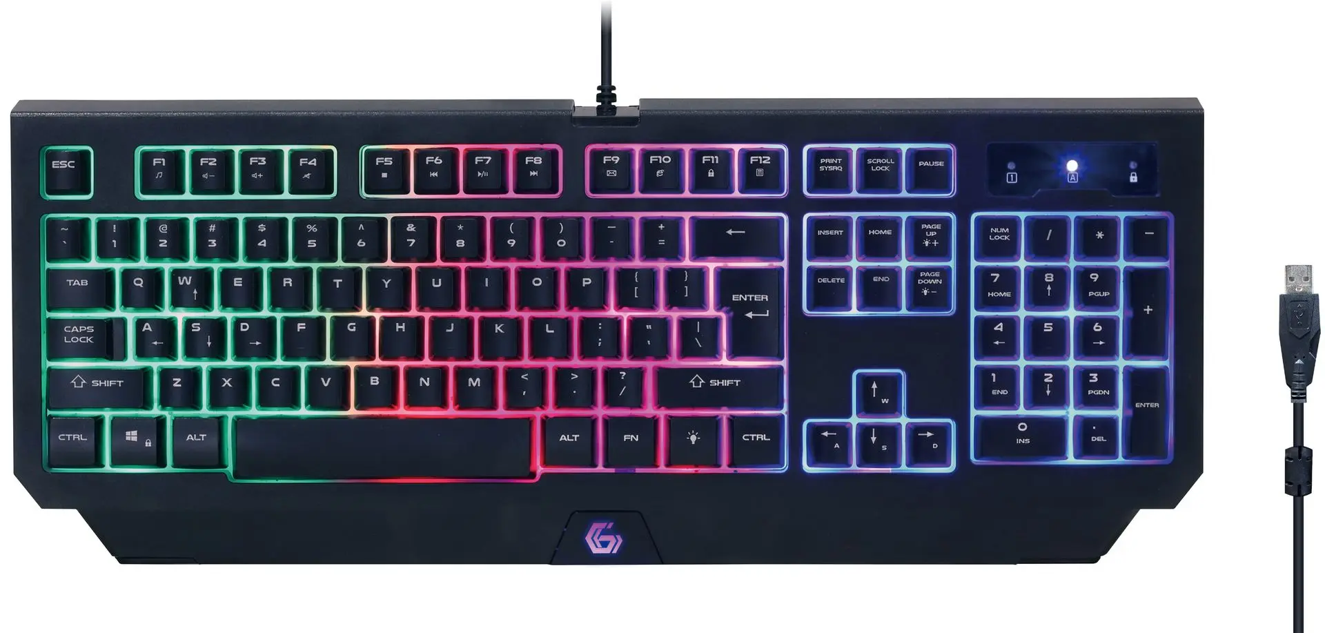 Gaming set 4in1 tastatură + casti + mouse + mousepad Gembird GGS-UMGL4-01-RU (Black)