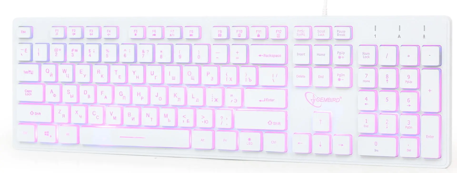 Клавиатура Gembird KB-UML3-01-W-RU (White) - 2