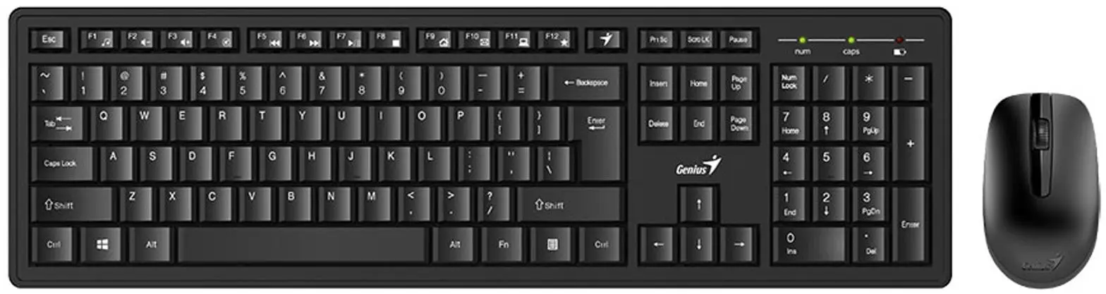 Set tastatură fara fir + mouse Genius KM-8200 (Black/Grey)