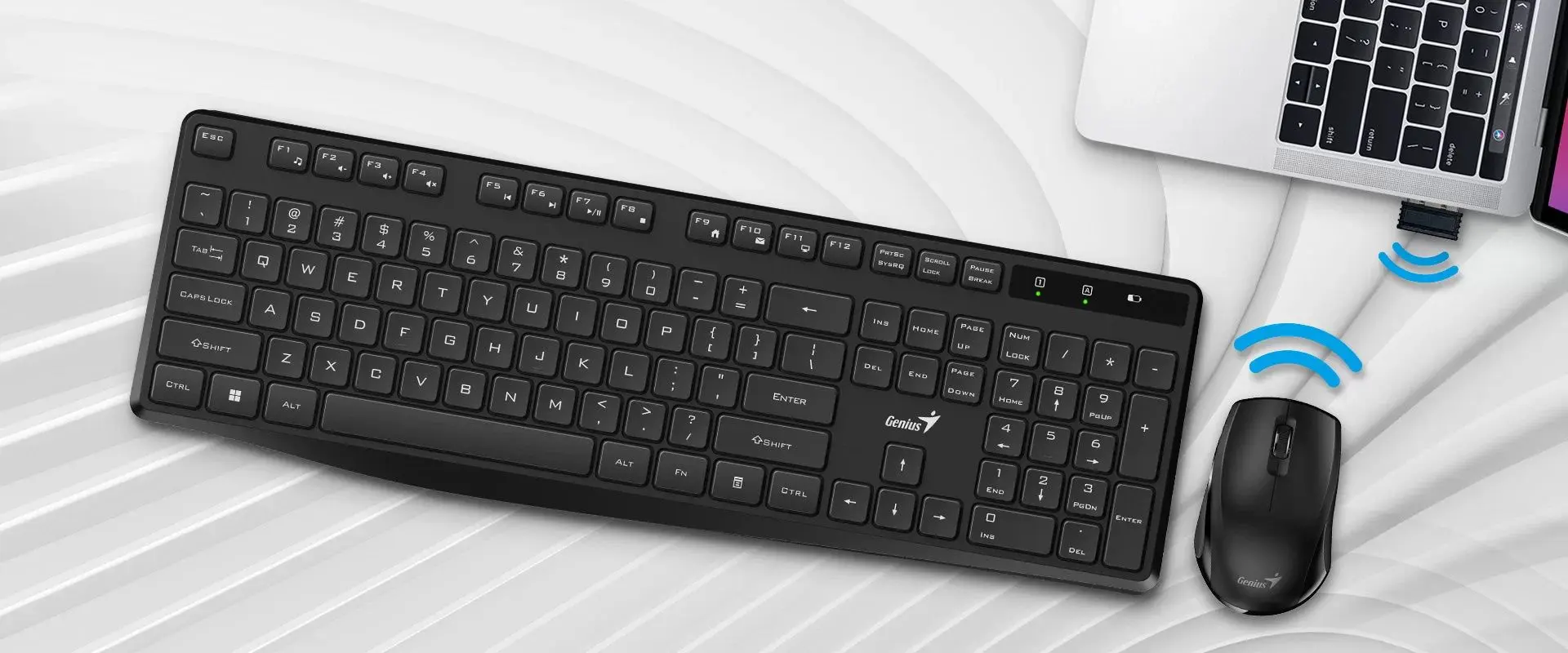 Set tastatură fara fir + mouse Genius KM-8206S (Black) - 3