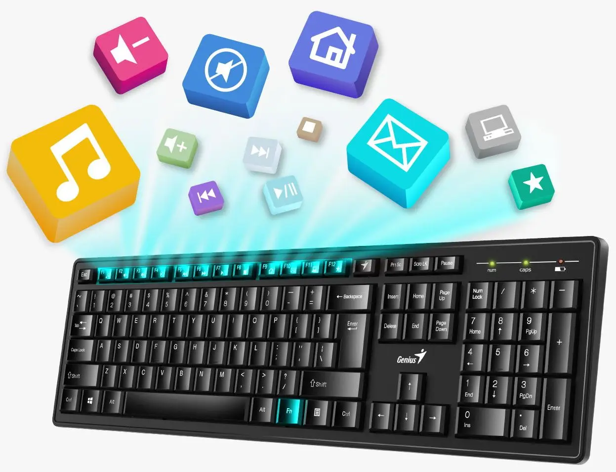 Set tastatura + mouse fara fir Genius Smart KM-8200 (Black) - 3