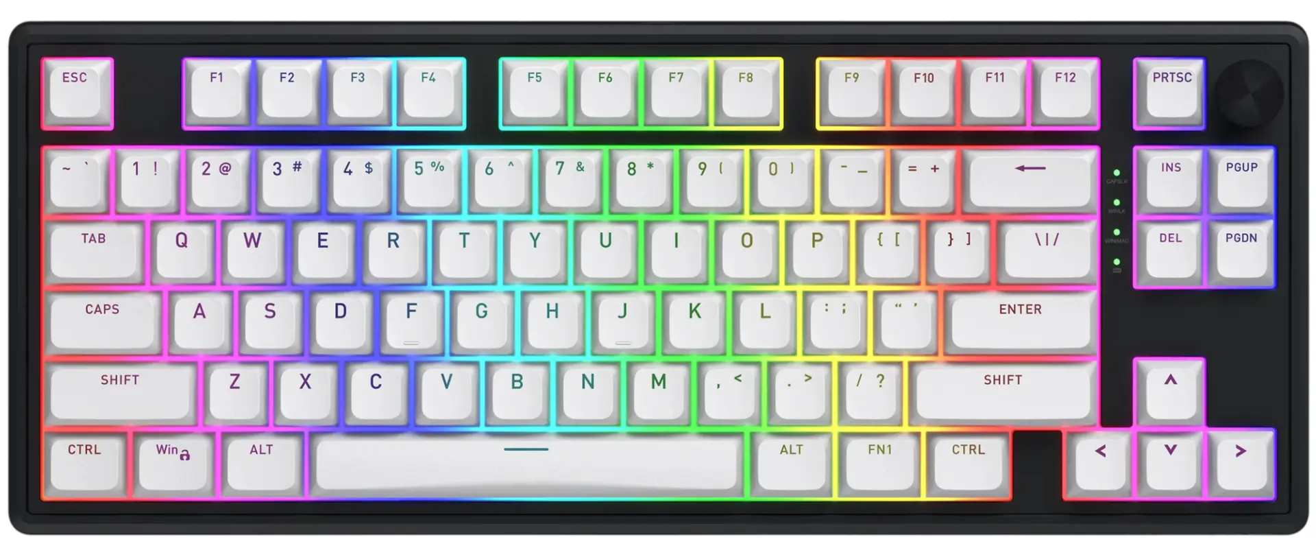 Tastatura fara fir Hator Skyfall 80 (Black/White)