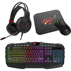 Gaming set 4in1 claviatura + casti + mouse + mousepad Havit Gamenote KB675CM (Black)