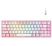 Tastatura Havit KB874L (Pink/White)