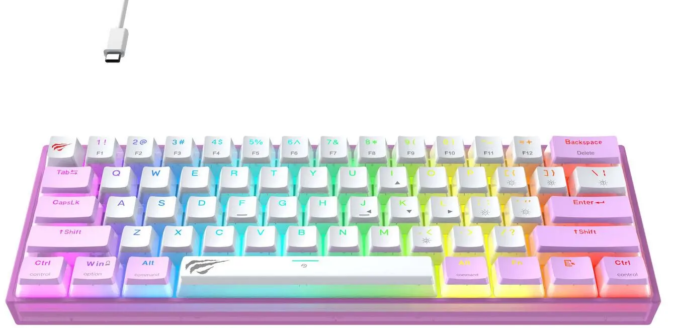 Tastatura Havit KB877L (Purple/White) - 2