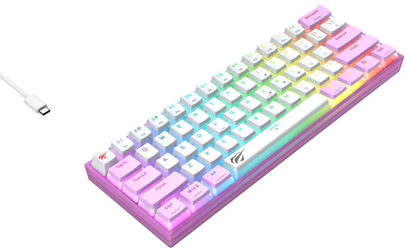 Tastatura Havit KB877L (Purple/White) - 3