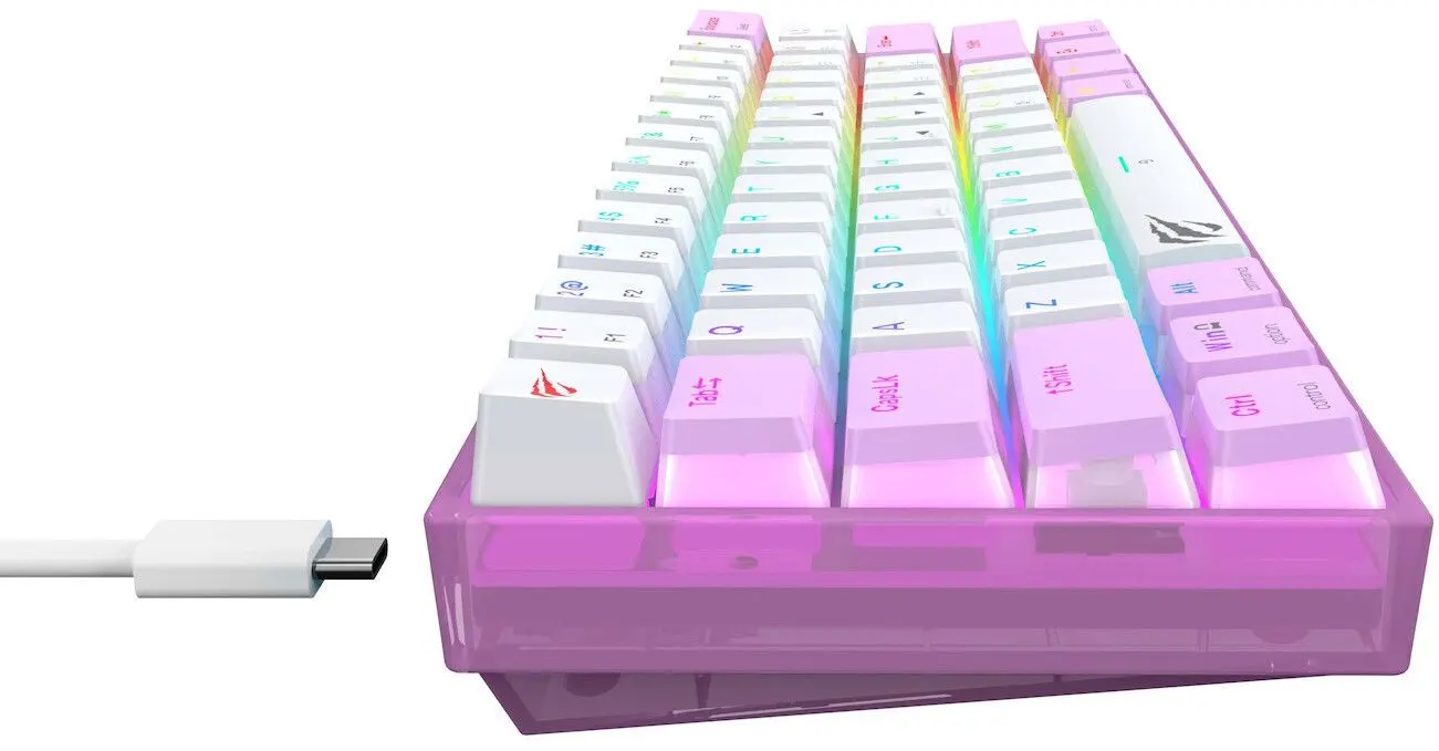 Tastatura Havit KB877L (Purple/White) - 4