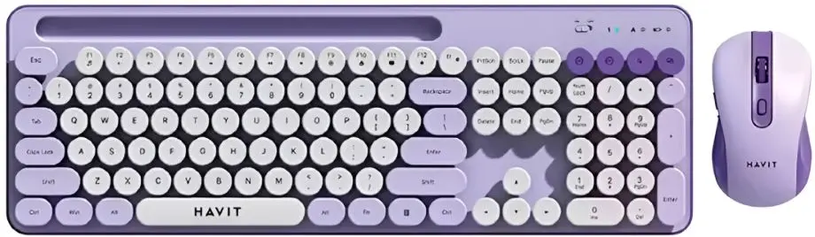 Комплект клавиатура + мышь Havit KB832GCM (Purple/White)