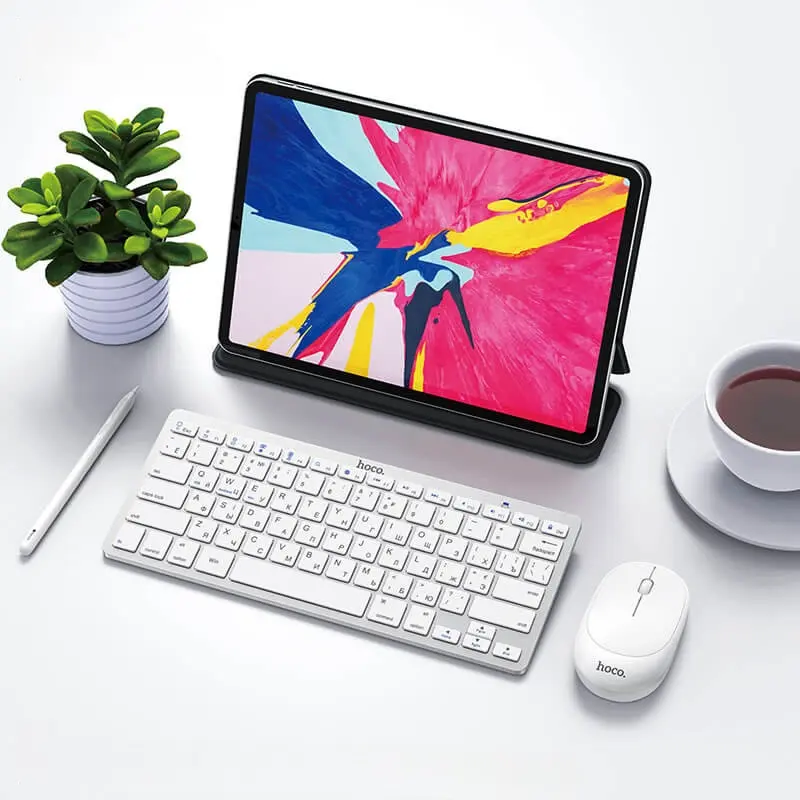 Беспроводной комплект клавиатура + мышь Hoco DI05 (White)