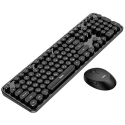 Set tastatura + mouse fara fir Hoco DI25 Palladis (Black) Thumb