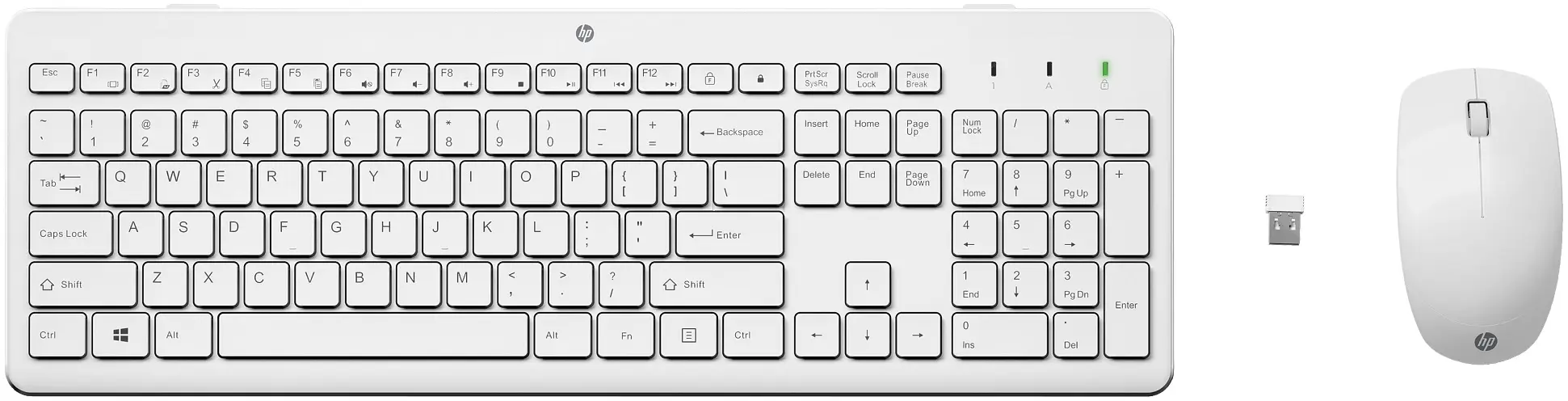 Set tastatura + mouse fara fir HP 230 (White)