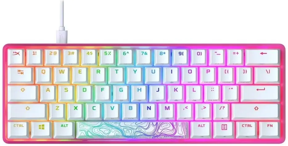 Клавиатура HyperX Alloy Origins 65 (Pink/White)