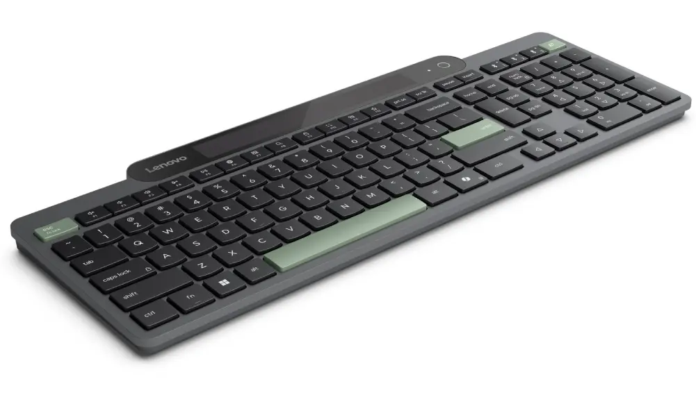 Tastatura fara fir Lenovo Self-Charging (Black/Green) - 4