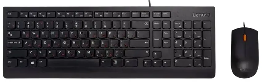 Set tastatura + mouse Lenovo 300 USB Combo (Black)