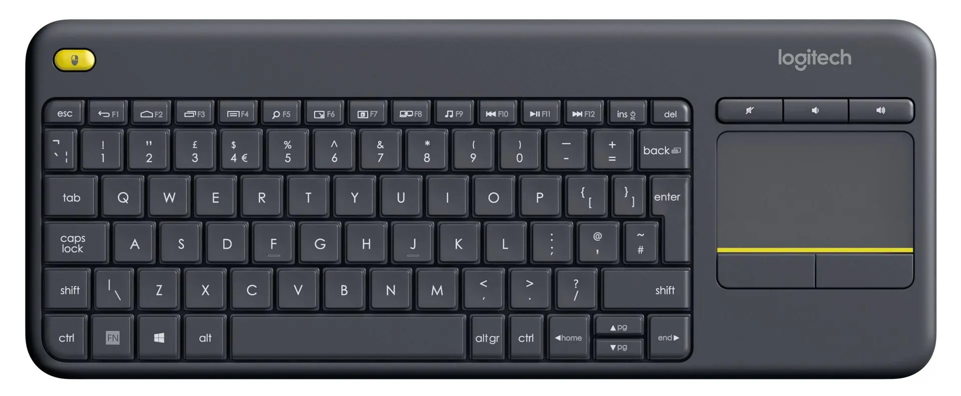 Tastatura fara fir Logitech K400 Plus (Black)