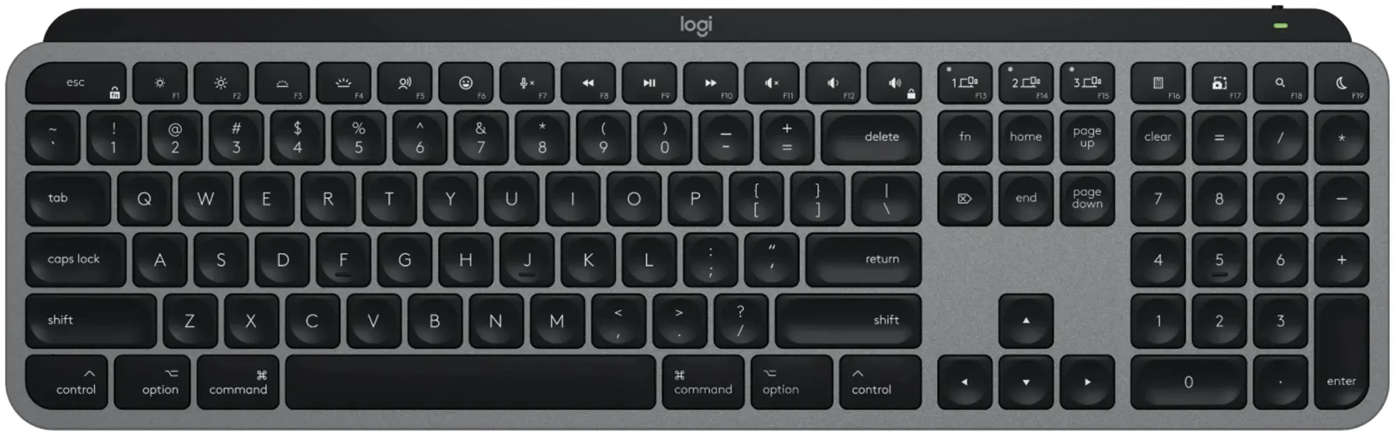 Беспроводная клавиатура Logitech MX Keys S for Mac (Space Gray)
