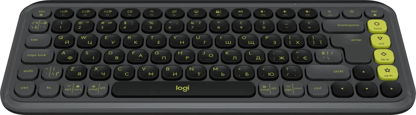Tastatură fără fir Logitech POP ICON (Graphite/Green)