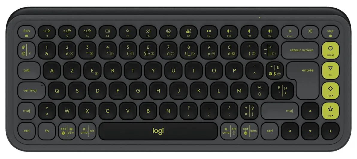 Tastatura fara fir Logitech Pop Icon Keys (Graphite/Green)