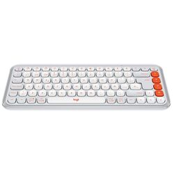 Беспроводная клавиатура Logitech Pop Icon Keys (Off White/Orange) Thumb