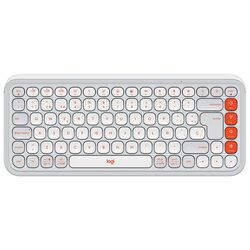 Tastatura fara fir Logitech Pop Icon Keys (Off White/Orange)
