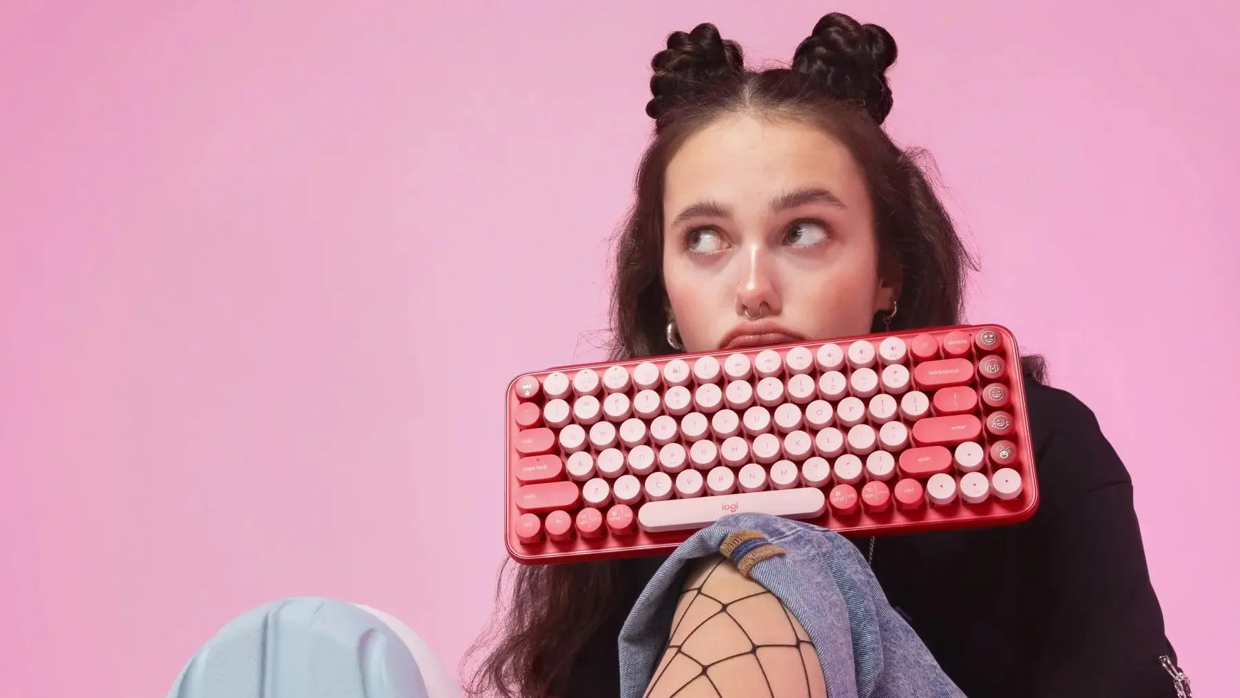 Tastatura fara fir Logitech Pop Keys 920-010718 (Heartbreaker Pink) - 5