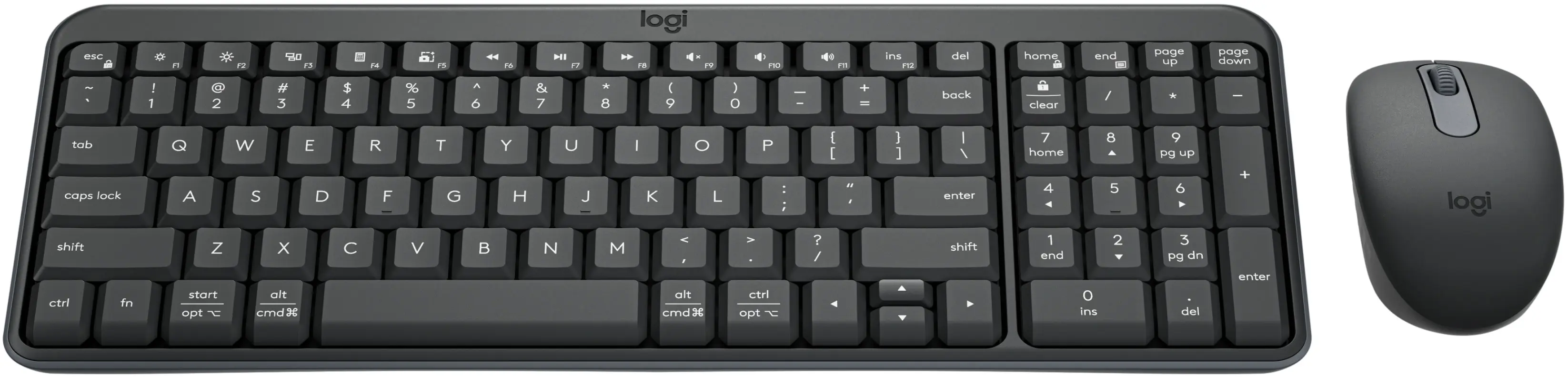 Беспроводной комплект клавиатура + мышь Logitech MK250 (Graphite)