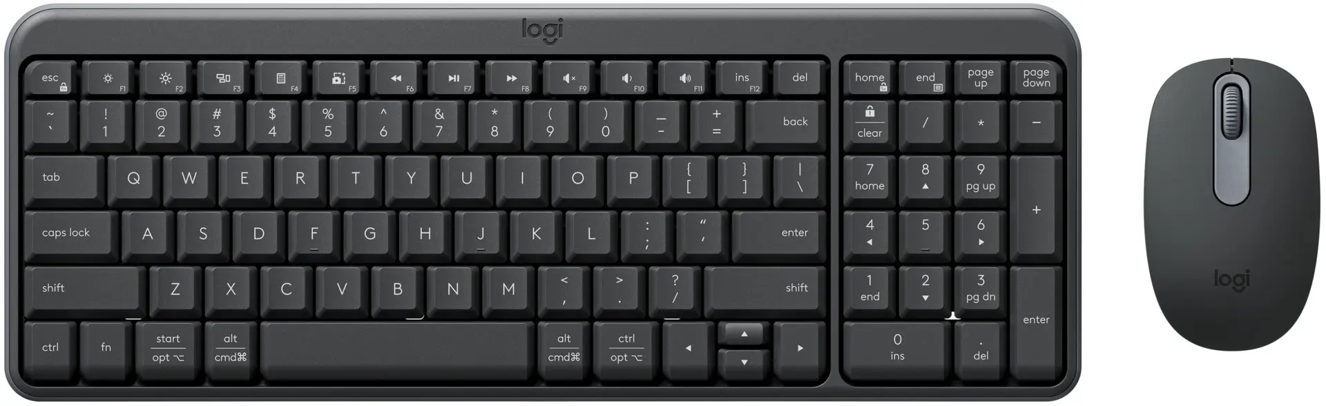Беспроводной комплект клавиатура + мышь Logitech MK250 (Graphite)
