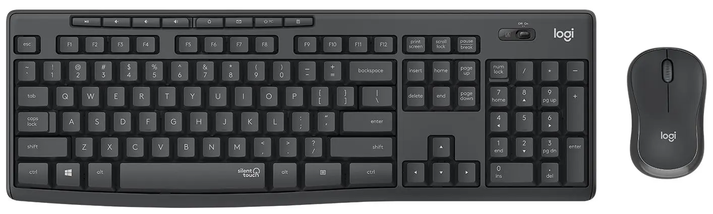 Беспроводной комплект клавиатура + мышь Logitech MK295 (Graphite)