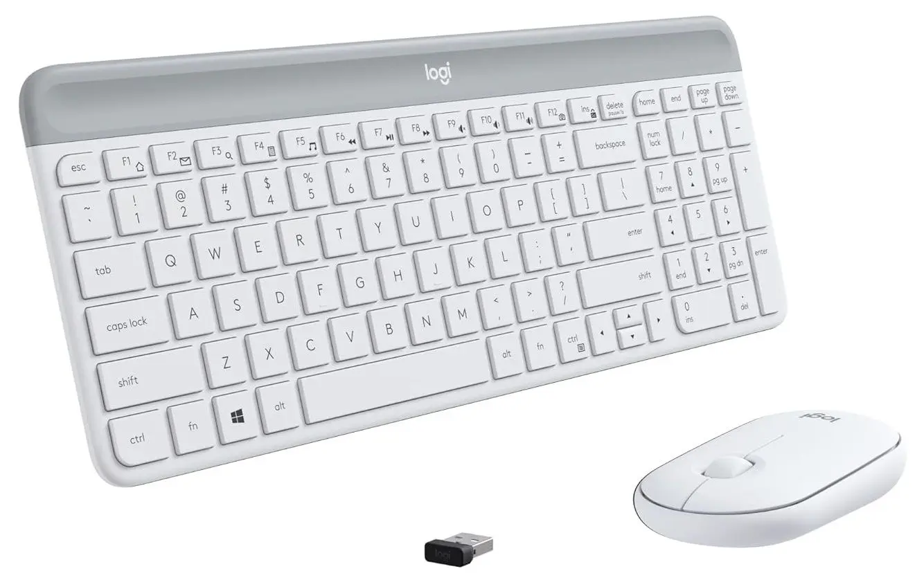 Set fara fir tastatura + mouse Logitech MK470 Slim Combo (White)