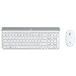Set fara fir tastatura + mouse Logitech MK470 Slim Combo (White)