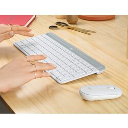 Set fara fir tastatura + mouse Logitech MK470 Slim Combo (White) Thumb