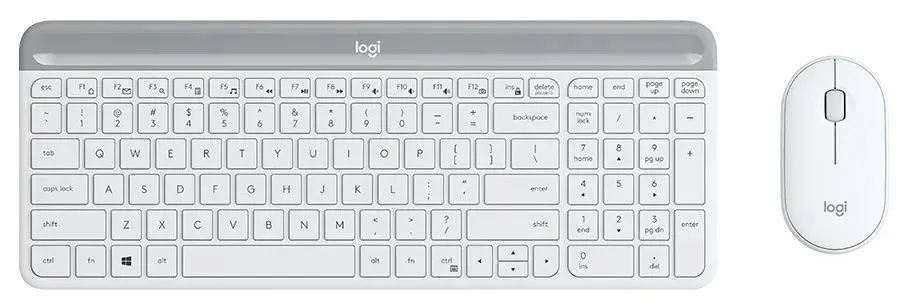 Set fara fir tastatura + mouse Logitech MK470 Slim Combo (White)