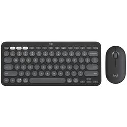 Set tastatura + mouse fara fir Logitech Pebble 2 Combo (Tonal Graphite)