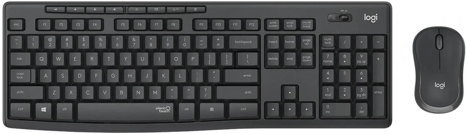 Set tastatura + mouse fara fir Logitech Silent MK295 (Black)