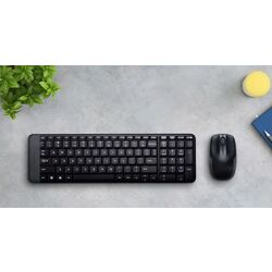 Беспроводной комплект клавиатура + мышь Logitech Wireless Combo MK220 (Black) Thumb