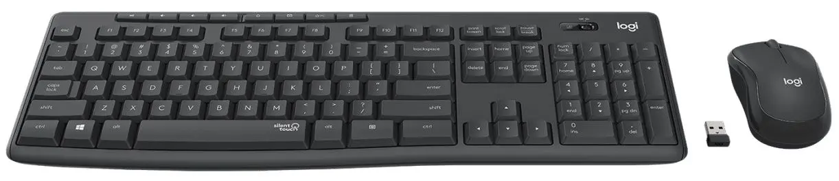 Set fara fir tastatura + mouse Logitech Wireless Combo MK295 (Graphite)