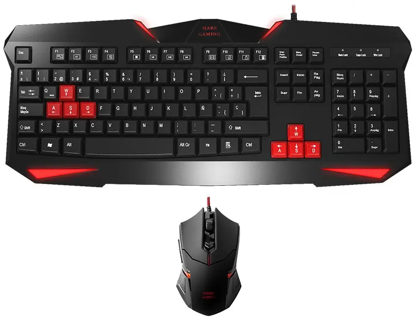 Set tastatura + mouse Mars Gaming MCP1 (Black/Red)