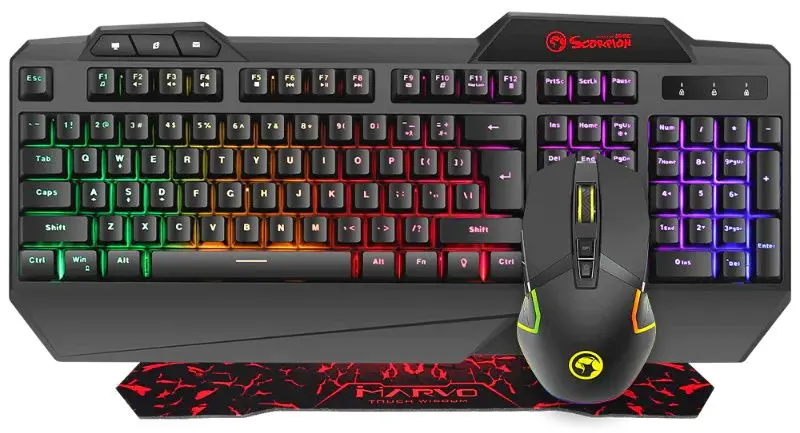 Комплект клавиатура + мышь + коврик Marvo CM306 (Black)