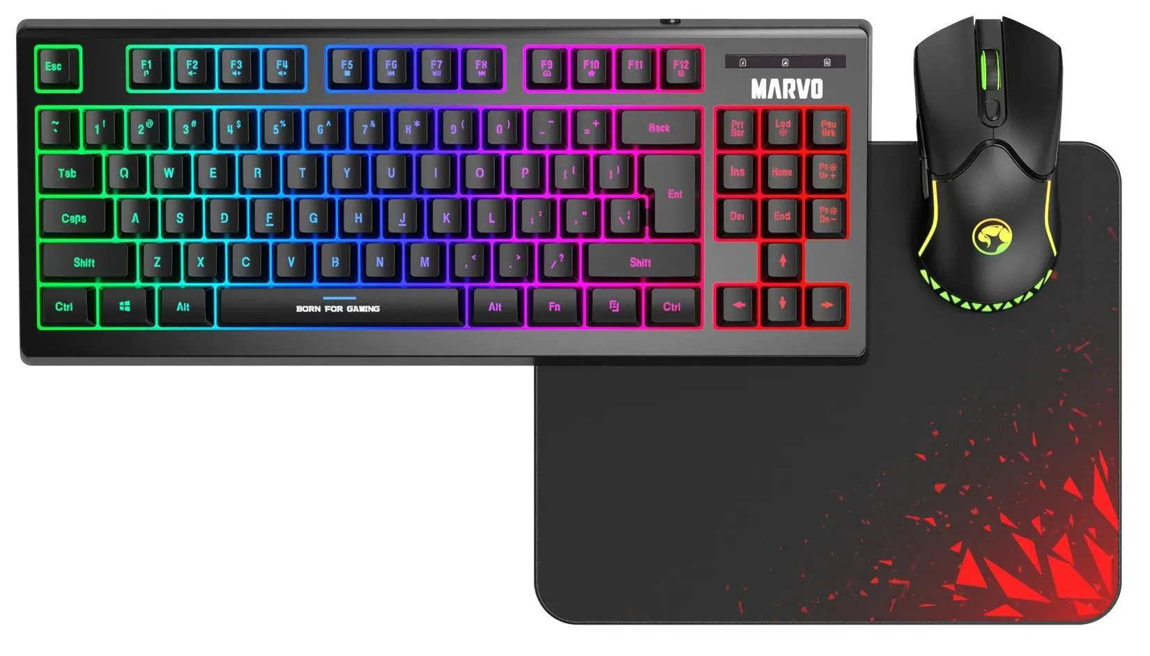 Комплект клавиатура + мышь + коврик Marvo CM310 (Black) - 4